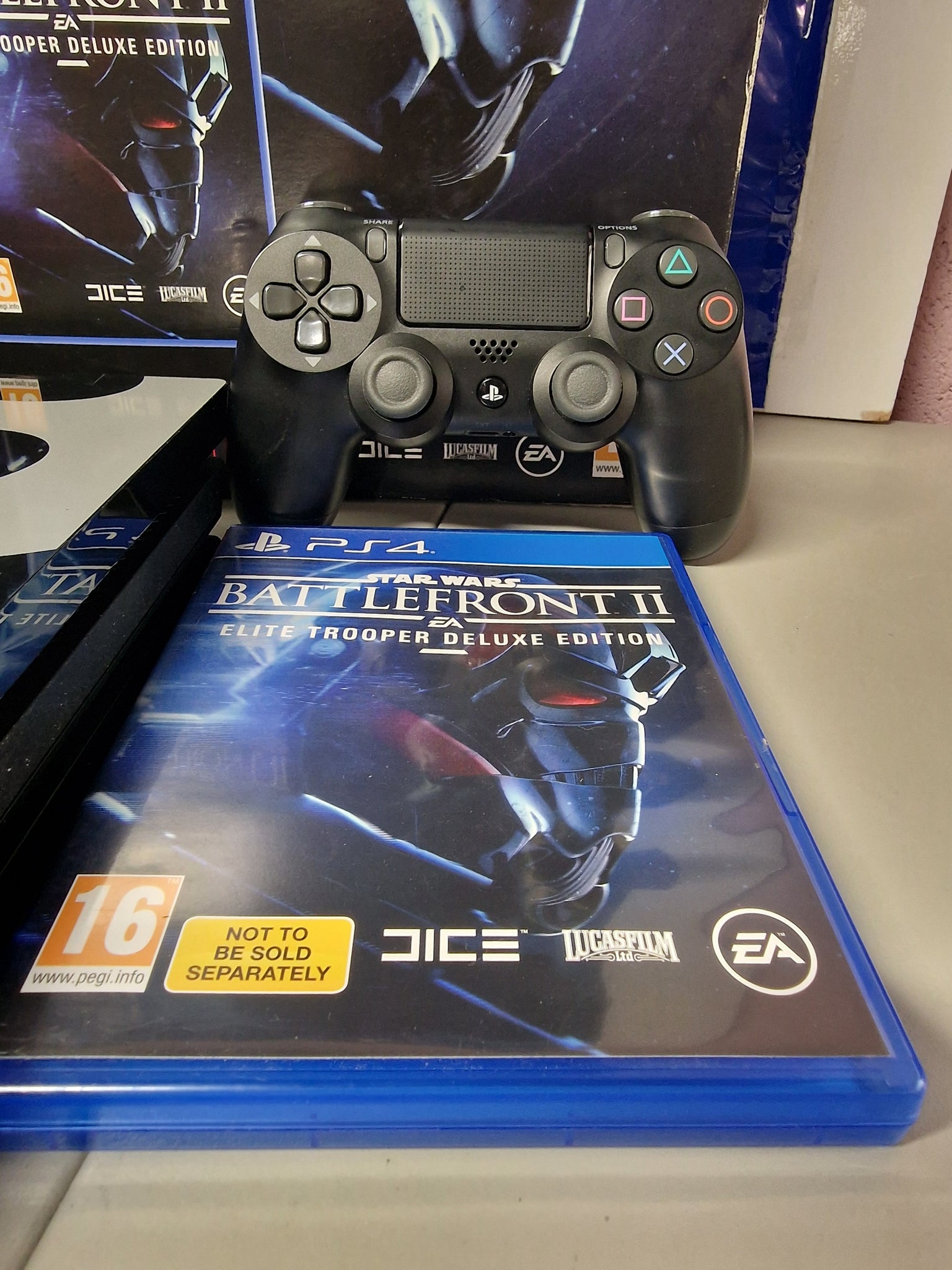 Playstation 4 Pro Console, 2TB Star Wars Black (with Game), Boxed Playstation 4 Pro Console, 2TB Star Wars Black (with Game), Boxed