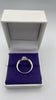 9ct white gold ring - N