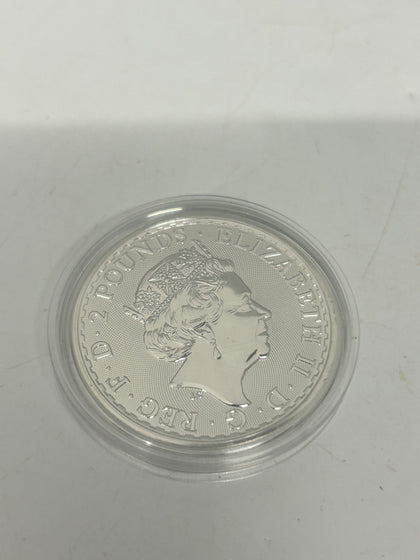 The Royal Mint Britannia 2022 1oz 0.999 Silver Bullion Coin Queen