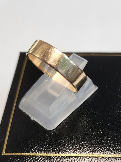 14ct Rose Gold Band Ring - Size P/Q - 3.17g - Hallmarked