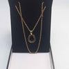9ct Yellow Gold Twisted Rope Chain Necklace With Horse Hoof Pendant - 18" Long - 13.55 Grams