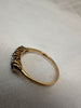 9ct White & Black Gem Yellow Gold Band Ring