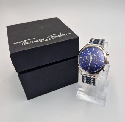 Thomas Sabo Men's Rebel Icon blue Chronograph Watch in original box