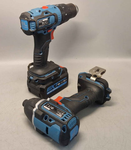 Erbauer ECD18-Li-2 / EID18-Li 18V 2 x 2.0Ah Li-Ion EXT Brushless Cordless Twin boxed
