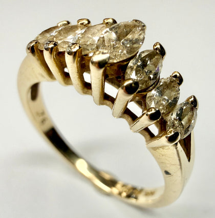 14ct gold diamond ring size N