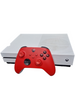 MICROSOFT XBOX ONE S CONSOLE, 500GB, WHITE, UNBOXED, WITH RED CONTROLLER AND ALL LEADS