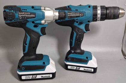 Makita 18V 2 x 2 Li-ion Cordless Combi drill & impact driver with carry Bag