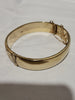 9ct Yellow Gold Patterned Hinged Bangle - 17.22g - Hallmarked