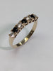 9ct Gold Black Stone Ring Size L 1/2