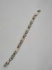 925 Sterling Silver Tulip Stars And Bars Bracelet With Albert Clasp - 9" Long - 63.12 Grams *NEW*
