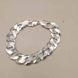 925 Sterling Silver Thick Curb Bracelet - 9