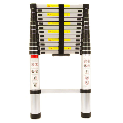 Telescopic 3.8M Aluminium DIY Foldable Extendable Builders Multi Purpose Ladder