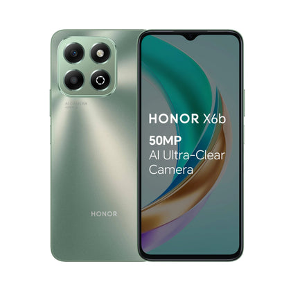 HONOR X6b Mobile Phone Unlocked, 6.56-Inch 90Hz Fullview Display, 4GB+128GB, 5200 mAh Long-lasting Battery, 50MP Triple Camera, Android (2 Year