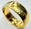 18ct yellow gold wedding band ring size L 1/2