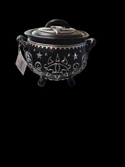 Nemesis Now Big Witch Energy Cauldron Box, Black, Resin, 15.4Cm