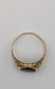 375 9K HALLMARKED, YELLOW GOLD OPAL RING, 3.4G Size: U/22, Boxed *SLIGHT DAMAGE TO BAND*