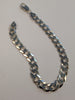 Silver Curb Bracelet 9"