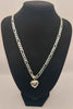 BRAND NEW 925 silver Curb Style with hart Locket 24" 30.1g boxed