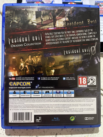 Resident Evil Origins Collection - Ps4 Video Game