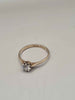 9ct Yellow Gold Ladies Ring With CZ Stone - Size P - 1.51 Grams