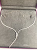 Beaver brooks silver cubic zirconia drop necklace