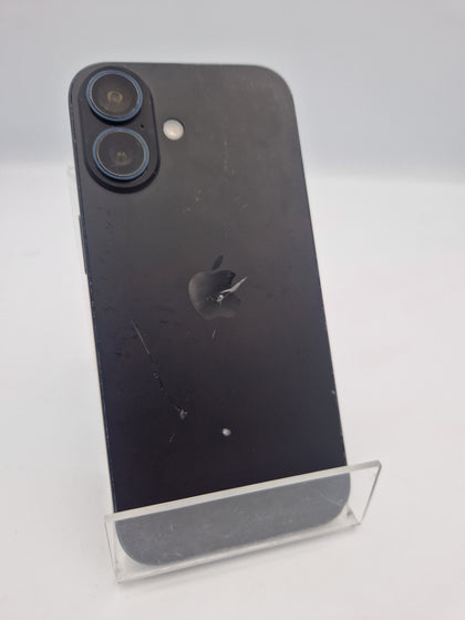 Apple iPhone 16 128GB black smartphone unlocked unboxed (91% Battery) small scratches on the front and back