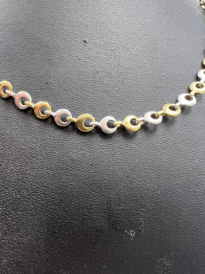 9ct White/Yellow Gold 18” Chain