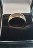 9ct Yellow Gold Wide Band - Size T - 6.4g