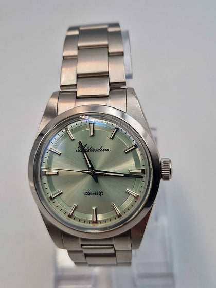 Addiesdive AD2066 Men's Light Green Quartz Dress Watch - Unboxed