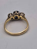 Classic 18CT Yellow Gold Triolgy Ring With CZ Stones - 2.87 Grams - Size M