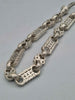 925 Sterling Silver Tulip Stars And Bars Bracelet With Albert Clasp - 9" Long - 63.12 Grams *NEW*