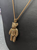 9CT GOLD TEDDY BEAR WITH 9CT GOLD CHAIN 16"