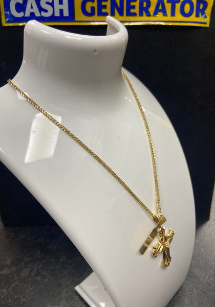 14ct Gold Fancy Chain and Crucifix, 7.2g 22