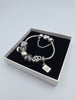 Pandora 925 Moments Heart Clasp Bangle with 6 charms and security clasp BOXED