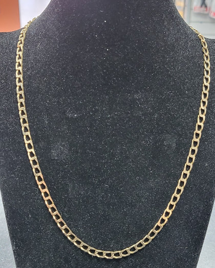 9CT Yellow Gold Curb Chain - 18
