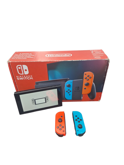 Nintendo Switch Console, 32GB + Neon Red/Blue Joy-Con