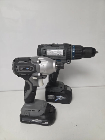 Ferrex Combi & Impact Drill Set 20 V Models FID 20-B BL & WWS-ASB 20-SF
