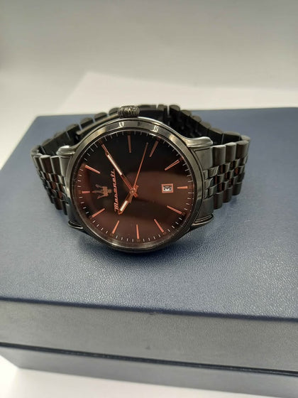 Maserati Epoca Limited Edition Stainless Steel Black Dial Quartz R8853118022 With Box & Extra Links