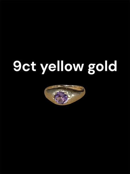 9ct Amethyst ring  unisex