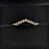 375 9CT YELLOW GOLD RING, 9 STONE TO A POINT DESIGN, SIZE O/7, 1.7G, BOXED