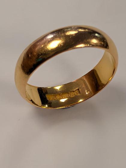 22ct Gold Plain Wedding Band Ring