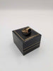 375 9K HALLMARKED, YELLOW GOLD OPAL RING, 3.4G Size: U/22, Boxed *SLIGHT DAMAGE TO BAND*