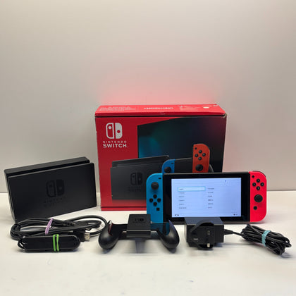 Nintendo Switch Console with Neon Red/ Neon Blue Joy Cons 32GB Boxed