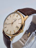 Solid 9ct Gold Omega Automatic Harlequin Dial Mens Watch With Date - Unboxed With Generic Strap (Acrylic Scratched)