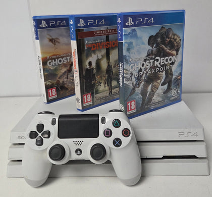 Sony PlayStation 4 Pro 1TB Console - White & 3 Games