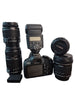 Canon EOS Rebel T5 + 18-55mm WITH 3 LENSES AND FLASH