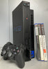Sony Original Playstation 2 Black Console Bundle ( + Buffy The Vampire Slayer, Virtua Tennis 2, Sonic Heroes ) ** Unboxed **