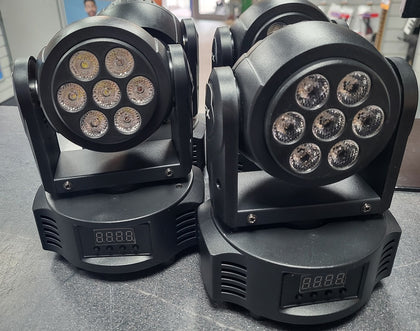 CFX Commotion24 RGBW LED DMX Wash Moving head Disco Lights x 4