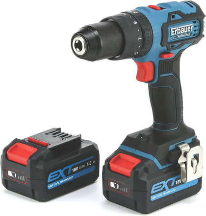 Erbauer EXT 18V 4Ah Li-ion Cordless Combi Drill ECD18-Li-2