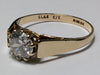 9CT GOLD RING WITH LARGE CZ STONE